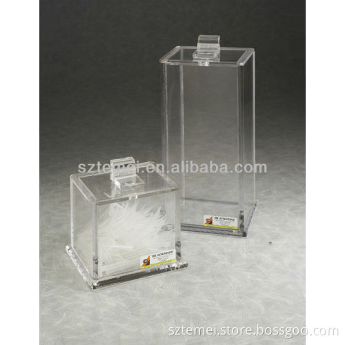 flip-top acrylic waste baskets